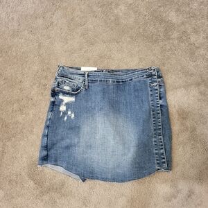 Judy Blue Distressed Denim Mini Skirt